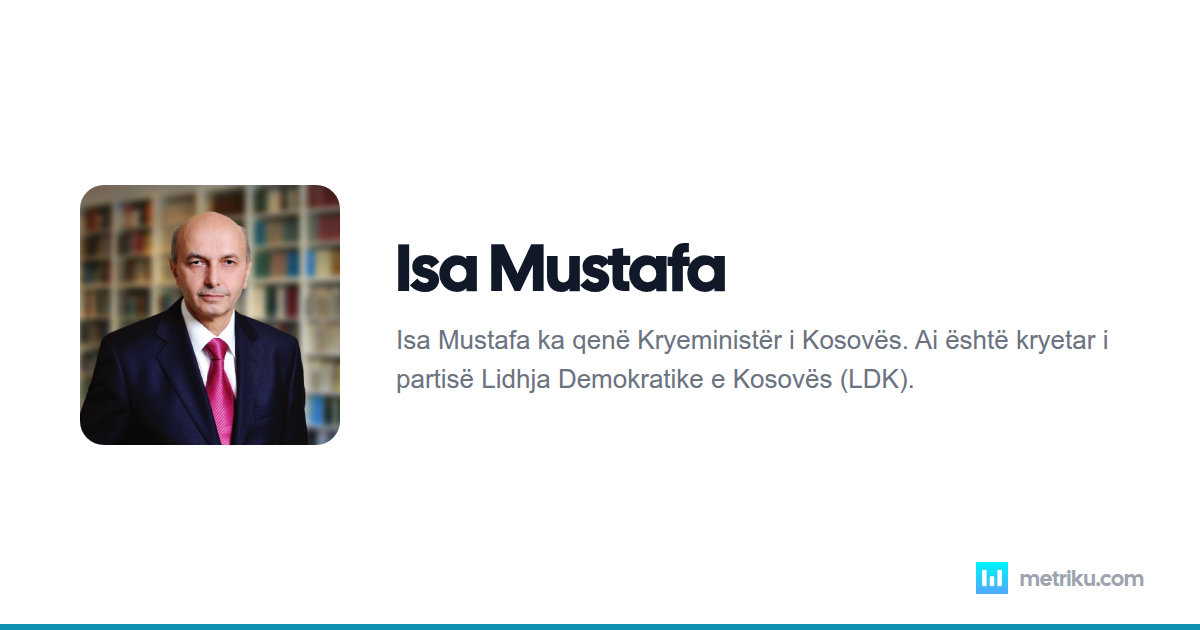 Isa Mustafa - Biografia dhe Vlerësimet | Metriku